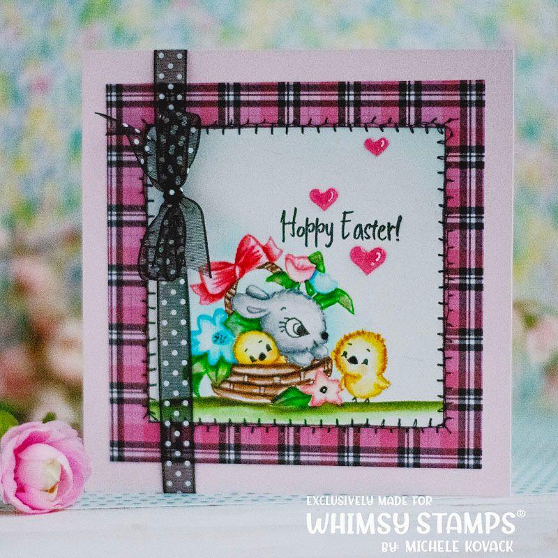 Whimsy Stamps Easter Bunnies Clear Stamps c1433 happy easter