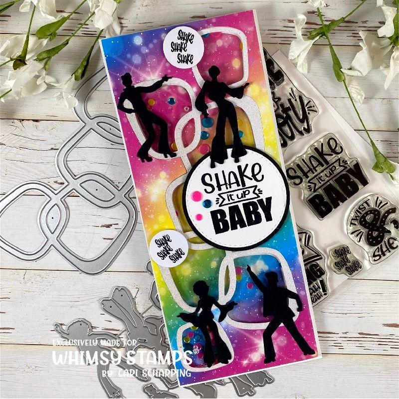 Whimsy Stamps Shake It! Clear Stamps CWSD280b far out