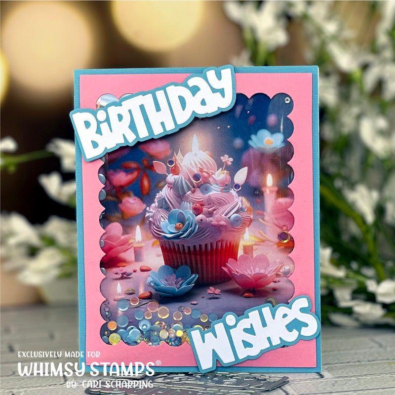 Whimsy Stamps Creative Cupcakes Quick Card Fronts Papers wsqcf-14 shaker card