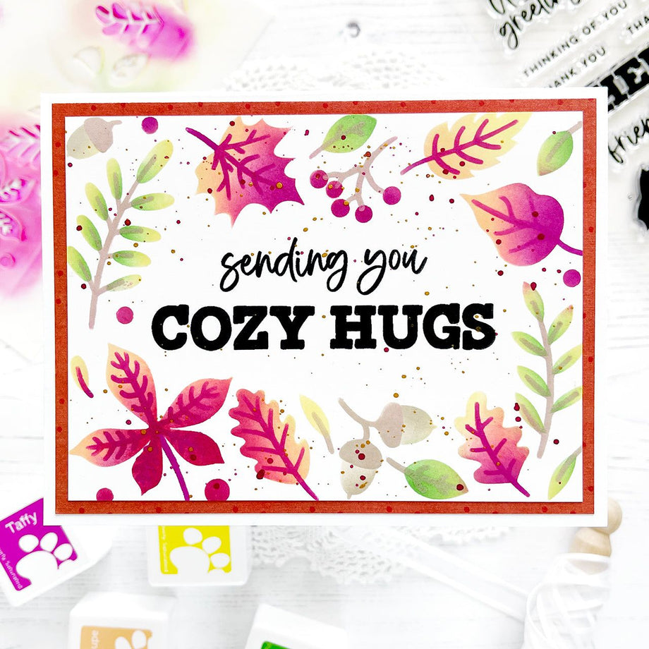 Simon Says Stamp Card Kit of the Month November 2023 Cozy Autumn Hugs