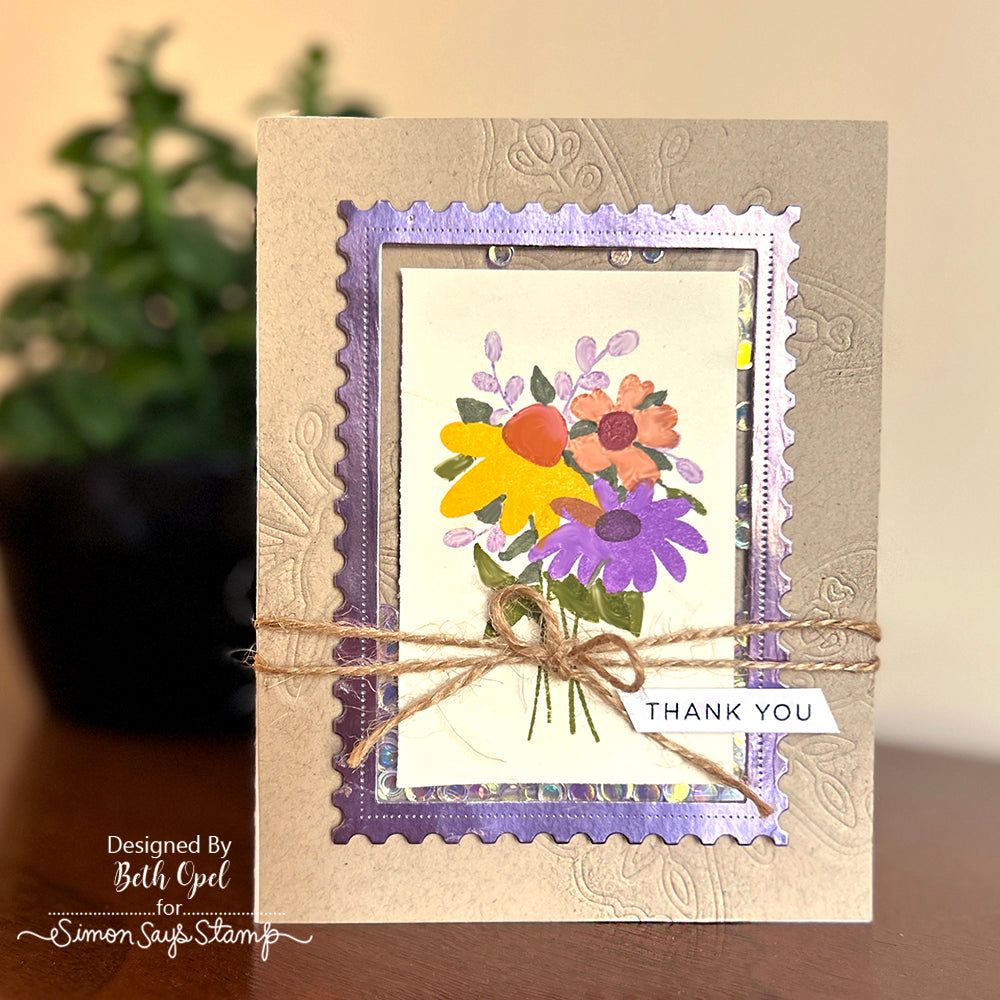 Simon Says Stamp Card Kit of the Month September 2024 Chunky Thankful Greetings ck0924 Thank You Card | color-code:ALT18