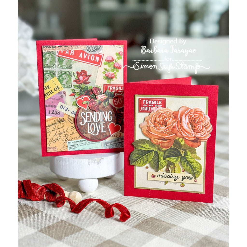 Simon Says Stamp Card Kit of the Month February 2025 Distressed Vintage Notes ck0225 Love Cards