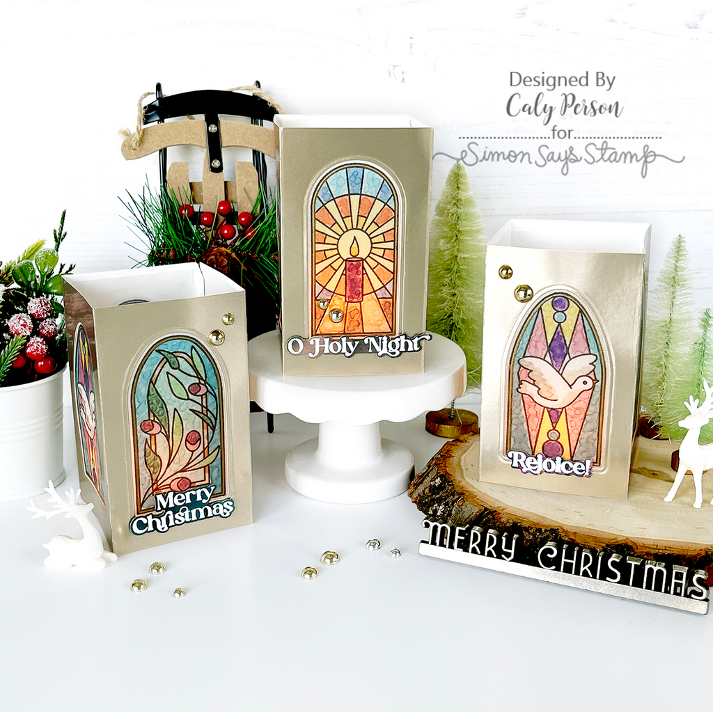 Limited Edition Simon Says Stamp Card Kit Stained Glass Christmas Religious Christian sgck24 Christmas Luminaries | color-code:ALT05