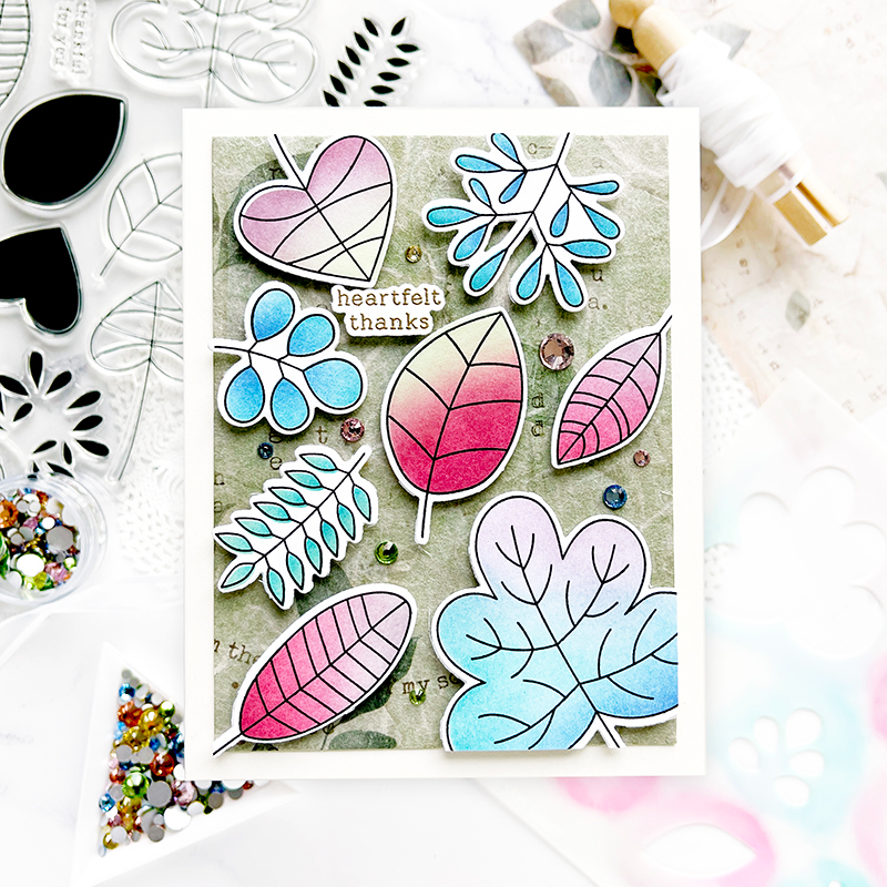 Simon Says Stamp Card Kit of the Month October 2024 Two Step Simple Leaves ck1024 Thanks Card | color-code:ALT12