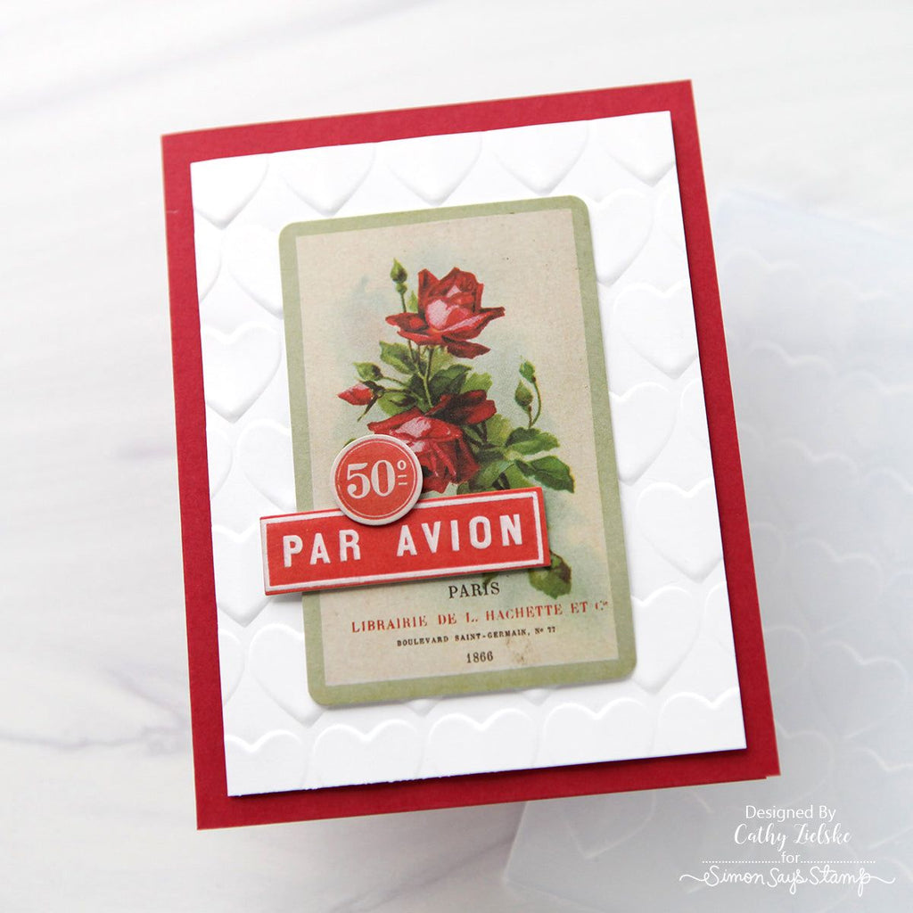 Simon Says Stamp Card Kit of the Month February 2025 Distressed Vintage Notes ck0225 Love Card | color-code:ALT05