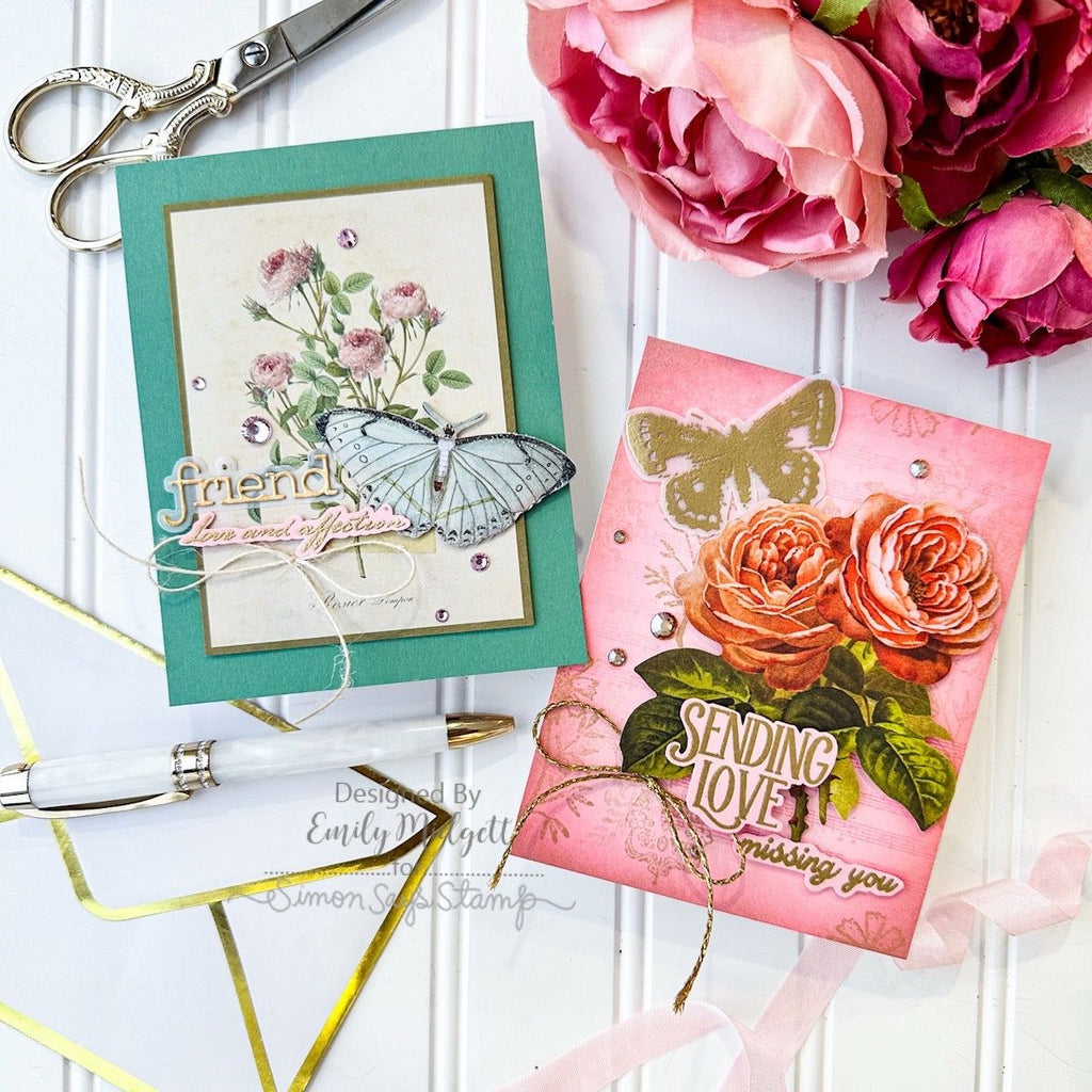 Simon Says Stamp Card Kit of the Month February 2025 Distressed Vintage Notes ck0225 Love Cards | color-code:ALT03