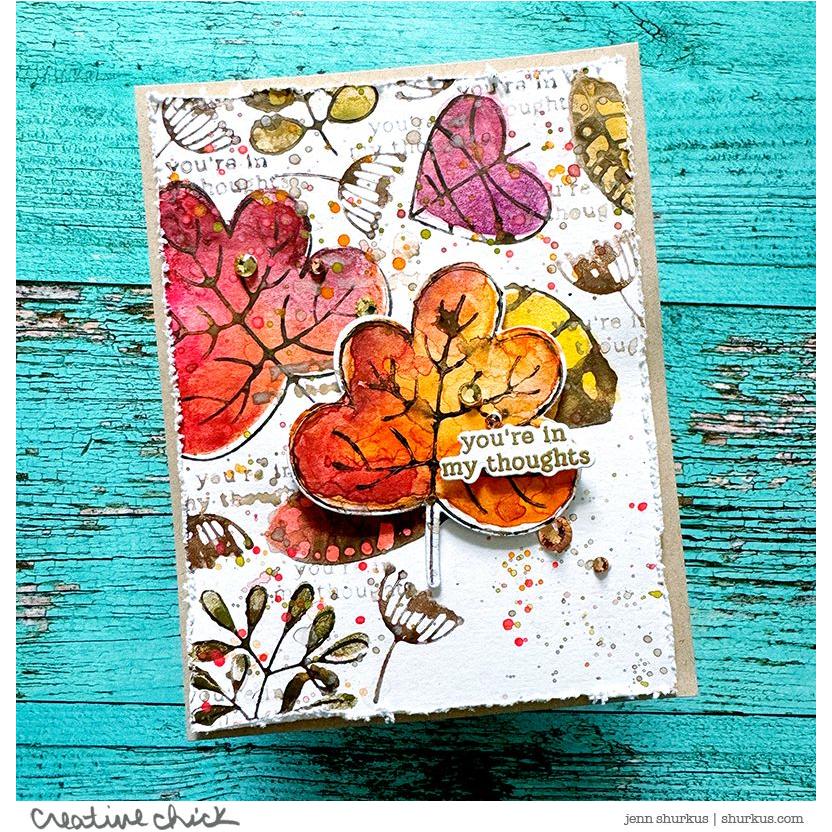 Simon Says Stamp Card Kit of the Month October 2024 Two Step Simple Leaves ck1024 Thinking of You Card | color-code:ALT16