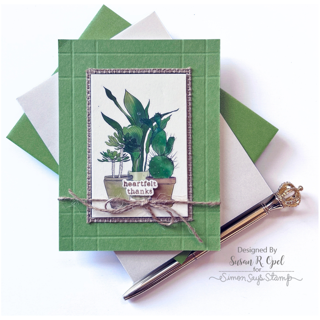 Simon Says Stamp Card Kit of the Month October 2024 Two Step Simple Leaves ck1024 Thanks Card