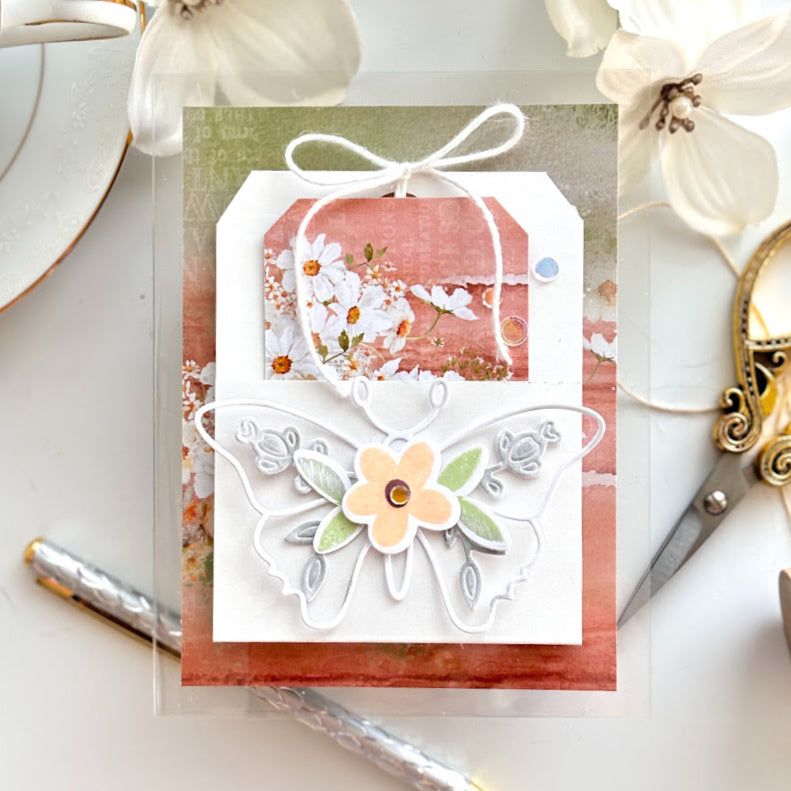 Simon Says Stamp Card Kit of the Month September 2024 Chunky Thankful Greetings ck0924 Floral Tag Card | color-code:ALT04