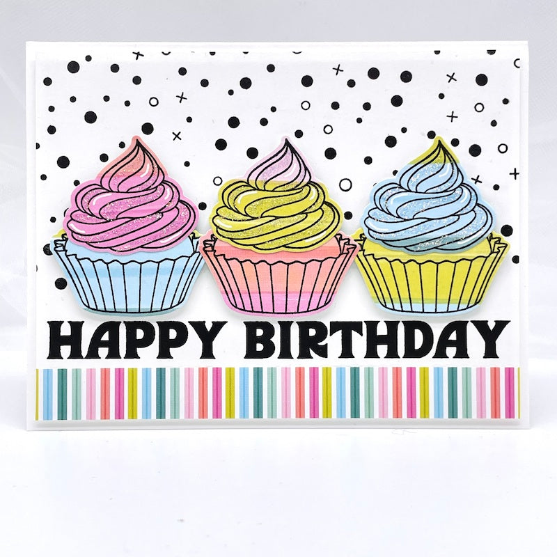 Simon Says Stamp Sweet Birthday Single Cupcake Wafer Dies 1096sdc Birthday Card