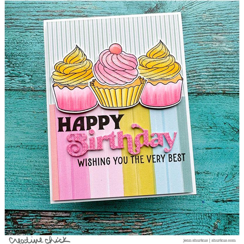 Simon Says Stamp Sweet Birthday Single Cupcake Wafer Dies 1096sdc Birthday Card