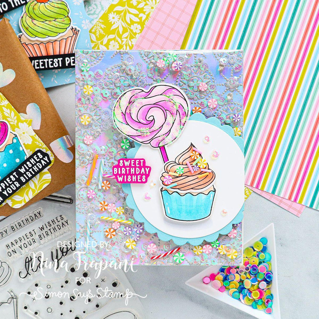 Simon Says Stamp Sweet Birthday Single Cupcake Wafer Dies 1096sdc Birthday Card