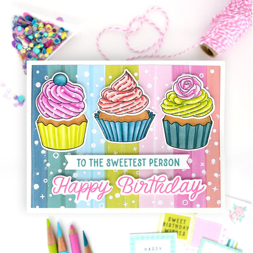 Simon Says Stamp Sweet Birthday Single Cupcake Wafer Dies 1096sdc Birthday Card | color-code:ALT05