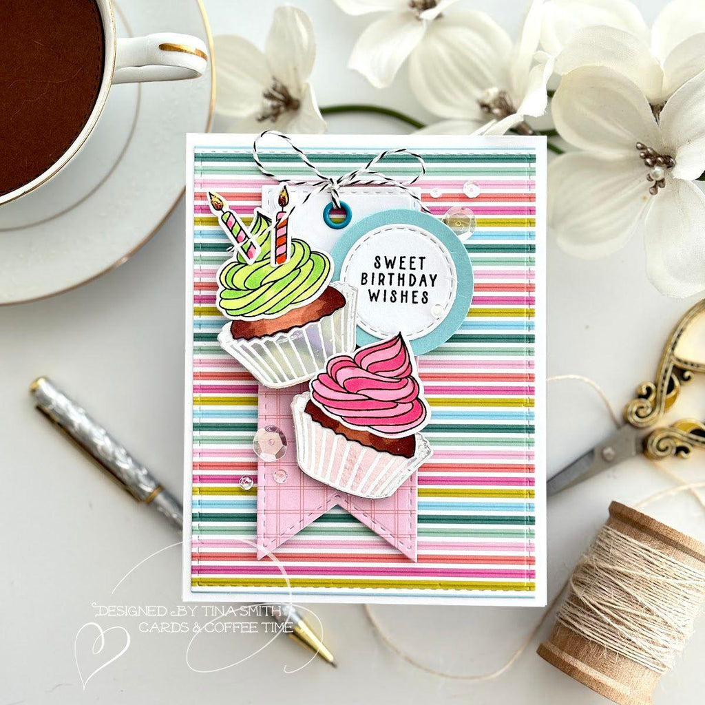 Simon Says Stamp Sweet Birthday Single Cupcake Wafer Dies 1096sdc Birthday Card | color-code:ALT03