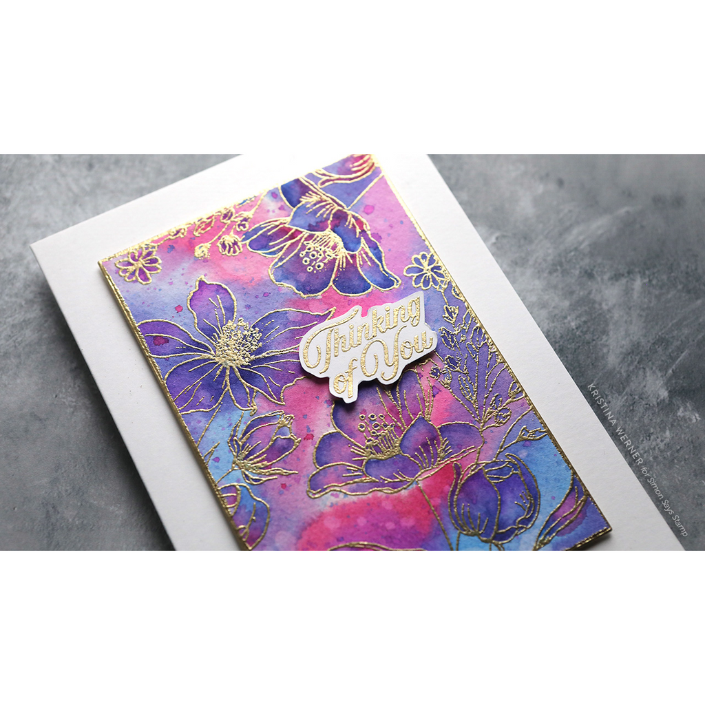 Simon Says Stamps And Dies Wild And Free Flowers set749wf Be Bold Thinking of You Card | color-code:ALT05