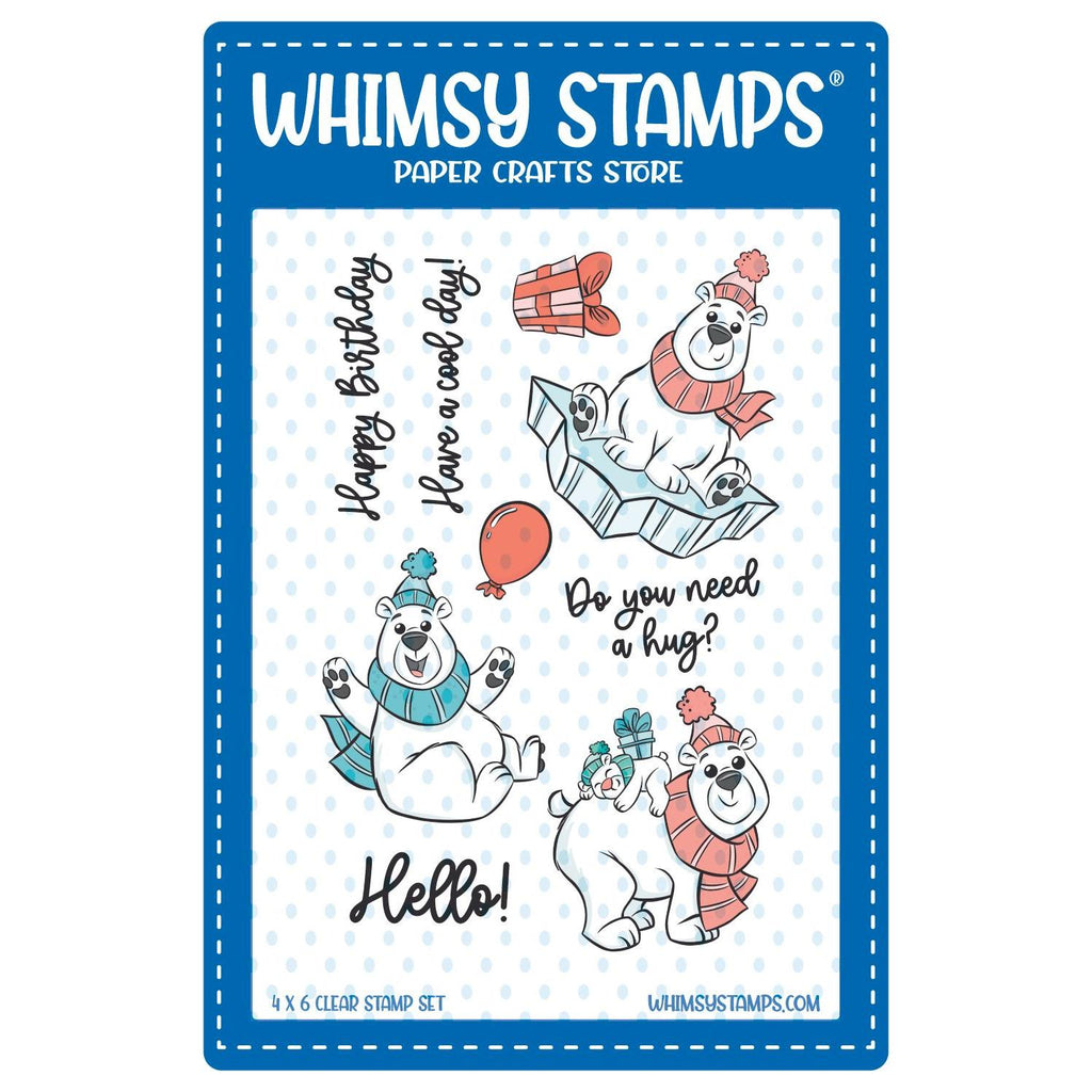 Whimsy Stamps Polar Bear Birthday Clear Stamps khb213