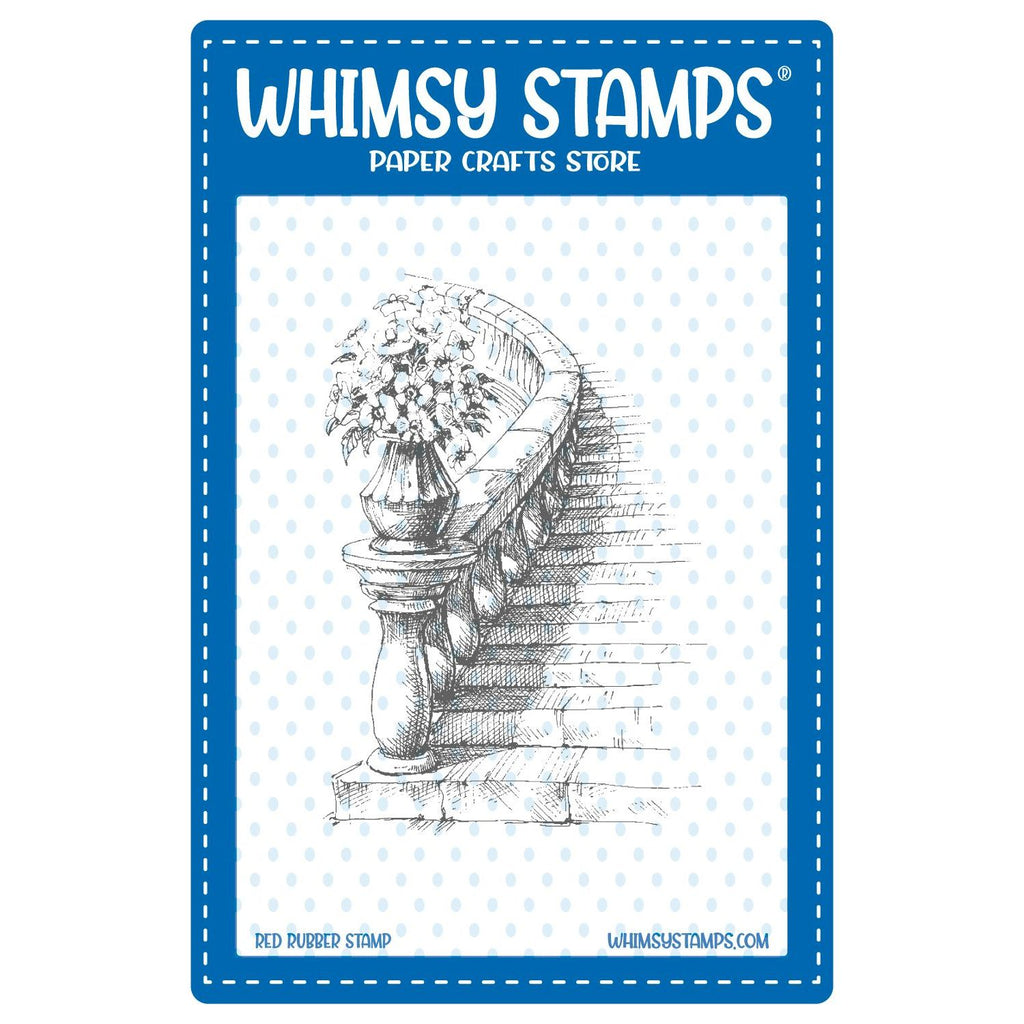 Whimsy Stamps Floral Stairway Cling Stamp ddb0086