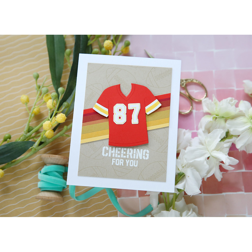 Simon Says Stamp Football Season Wafer Dies 1139sdc Cheering for You Kansas City Chiefs Card | color-code:ALT03