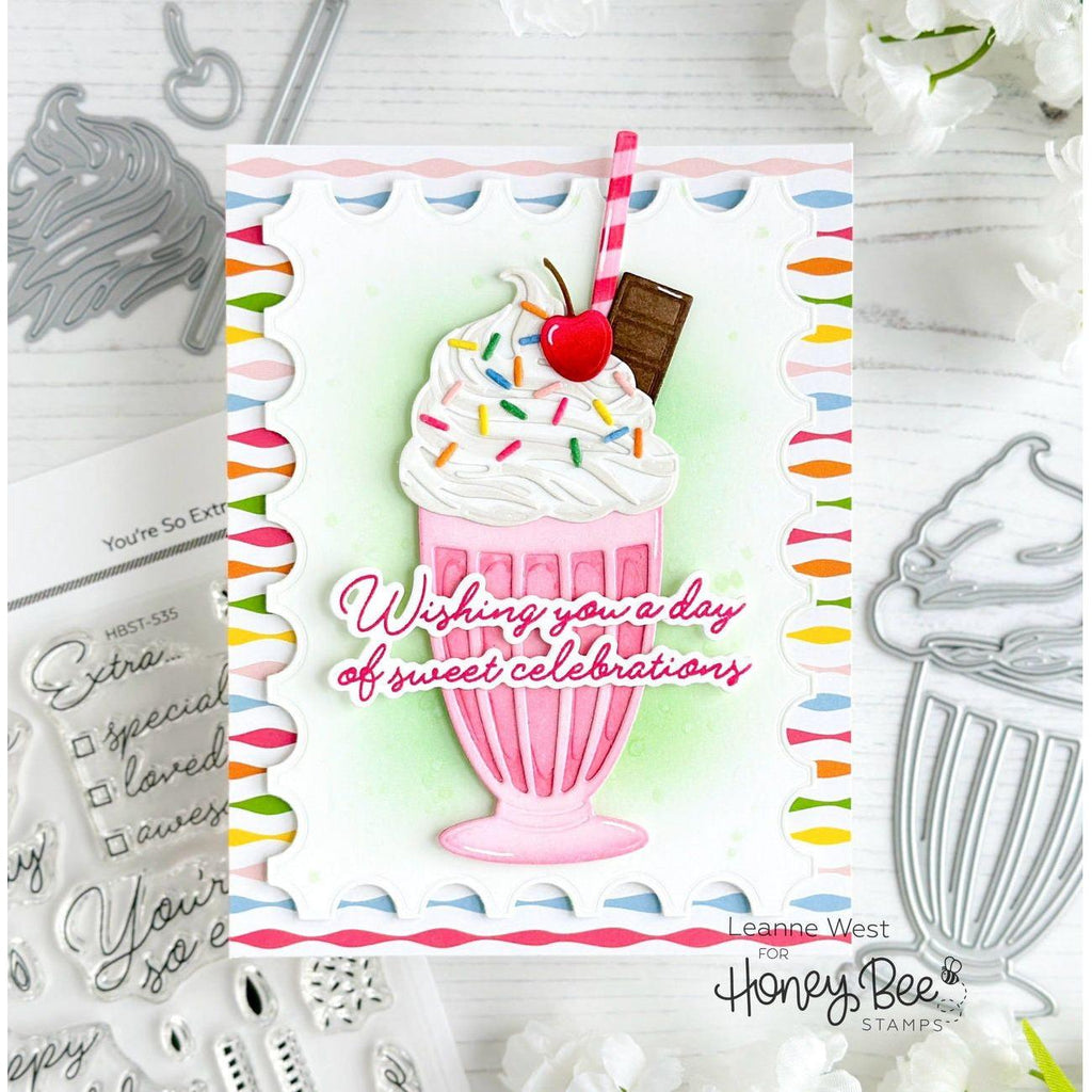 Honey Bee Lovely Layers Cupcakes And More Dies hbds-llcupc Sweet Celebrations Card