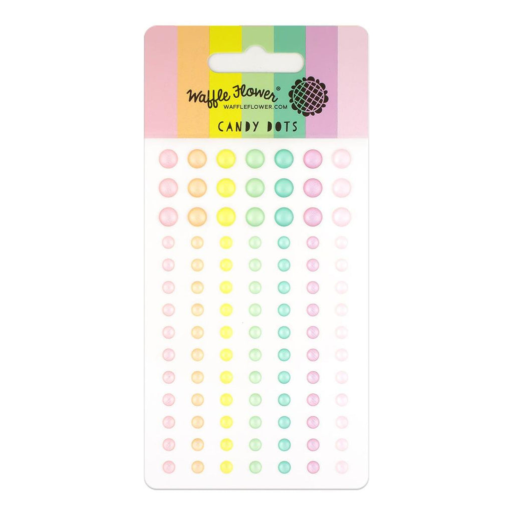 Waffle Flower Unicorn Candy Dots Embellishments wfe213