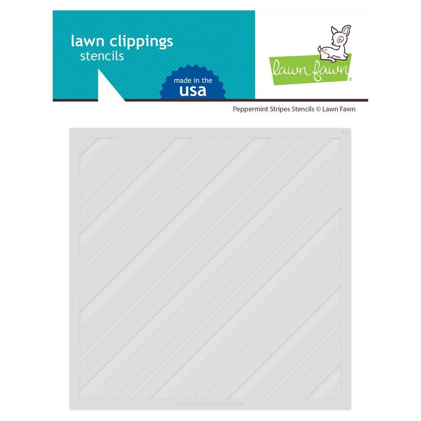 Lawn Fawn Peppermint Stripes Stencils lf3546