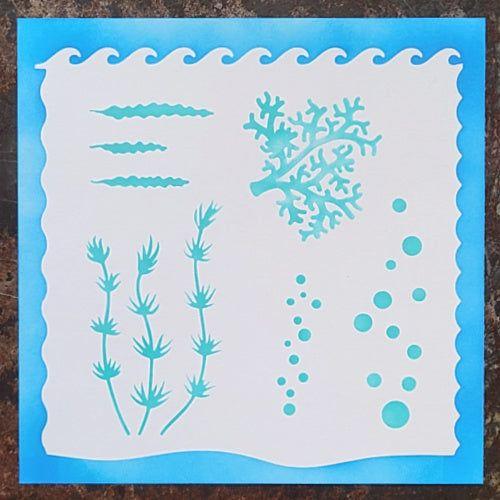 The Rabbit Hole Designs Making Waves Stencil TRH-051S masking