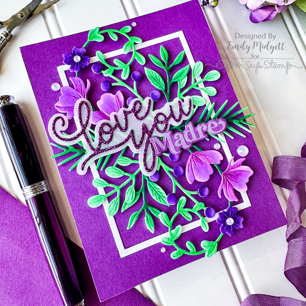 Simon Says Stamp Meadow Swag Wafer Dies s892 Be Bold Madre Card | color-code:ALT05