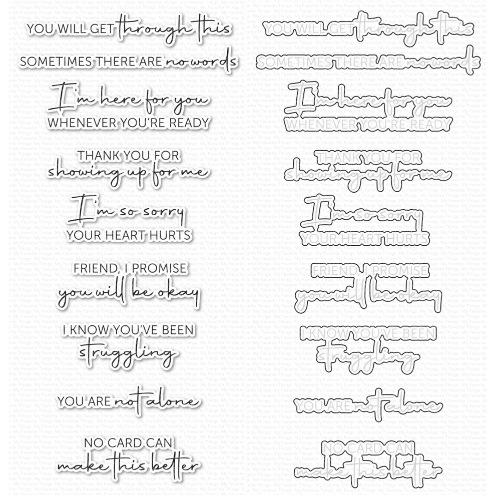 My Favorite Things You Are Not Alone Clear Stamp and Die Set