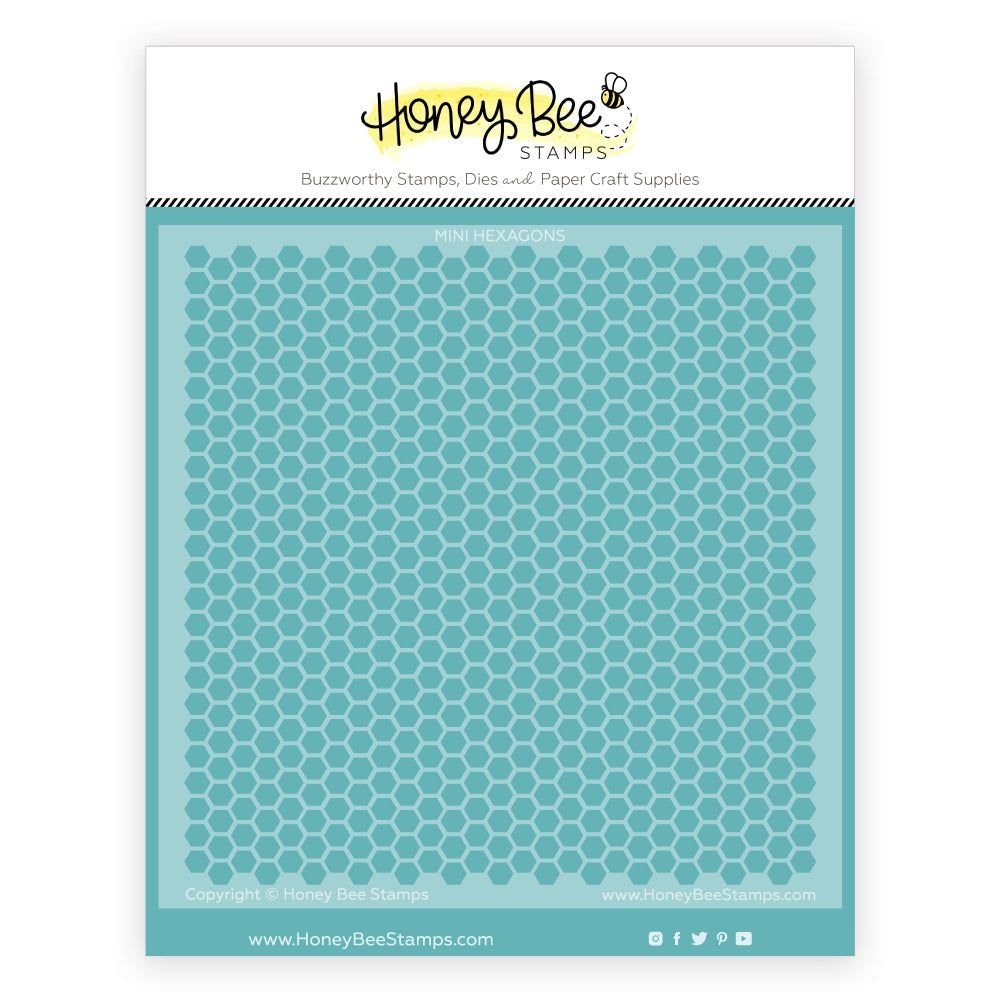 Honey Bee Mini Hexagons Background Stencil hbsl-146 Detailed Product View