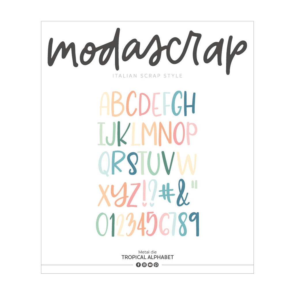 ModaScrap Tropical Alphabet Dies msf1-271