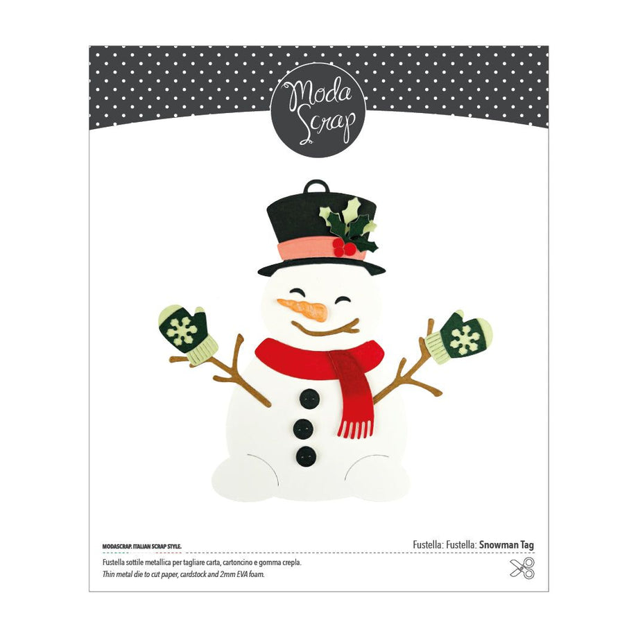 ModaScrap Snowman Tag Dies msf1-241