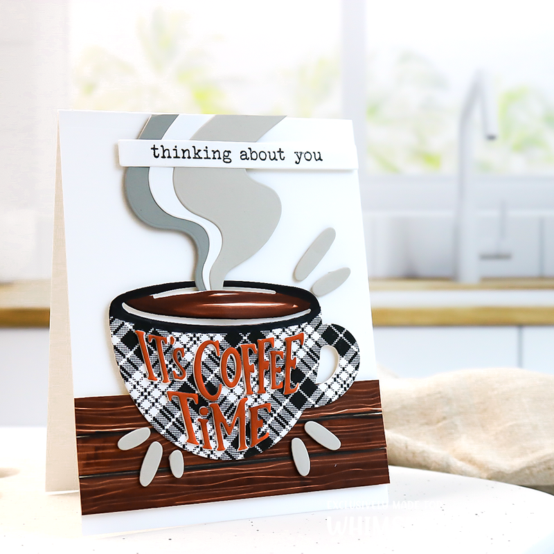 Whimsy Stamps Coffee Time Dies WSD201 plaid