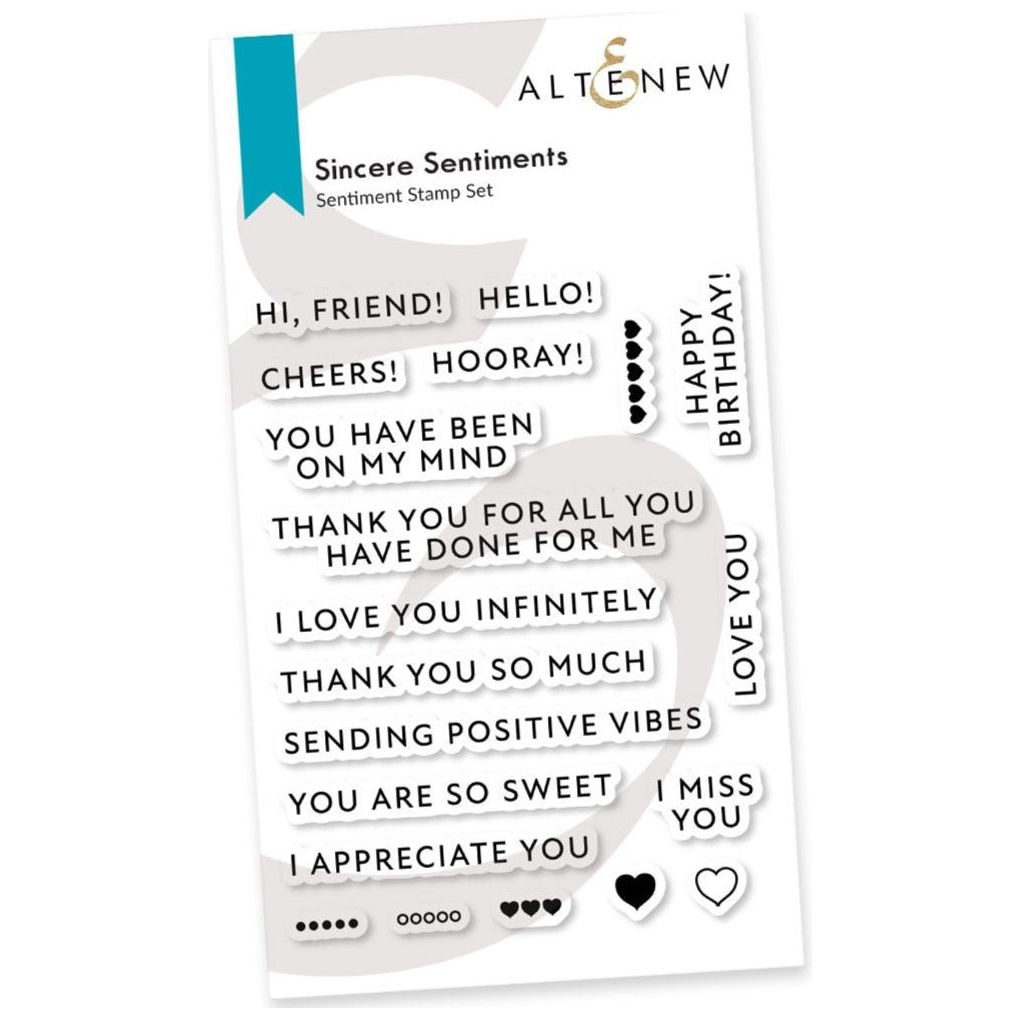 Altenew Sincere Sentiments Stamps ALT7961