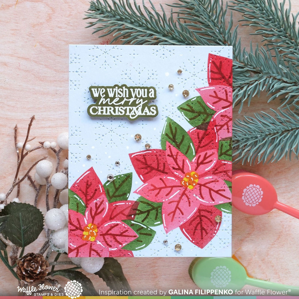 Waffle Flower Family Christmas Sentiments Clear Stamps 421761 merry christmas