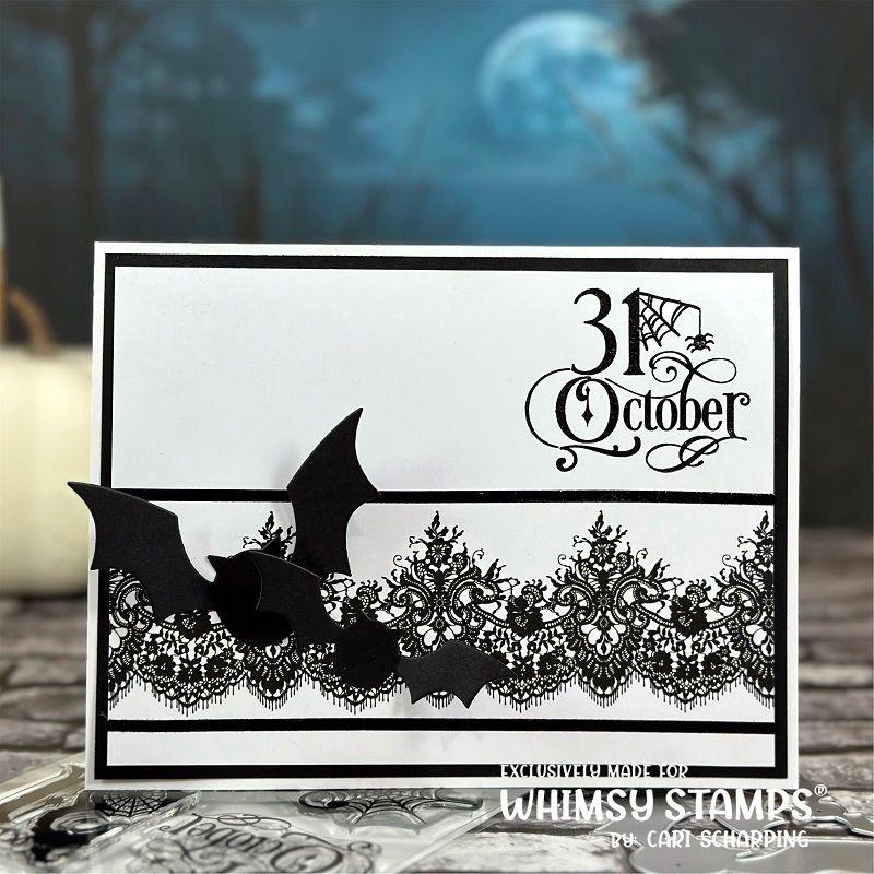 Whimsy Stamps Exquisite Lace Cling Stamp wsrs02 october 31st