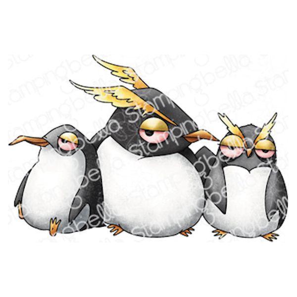 Stamping Bella Oddball Penguin Trio Cling Stamp eb1263