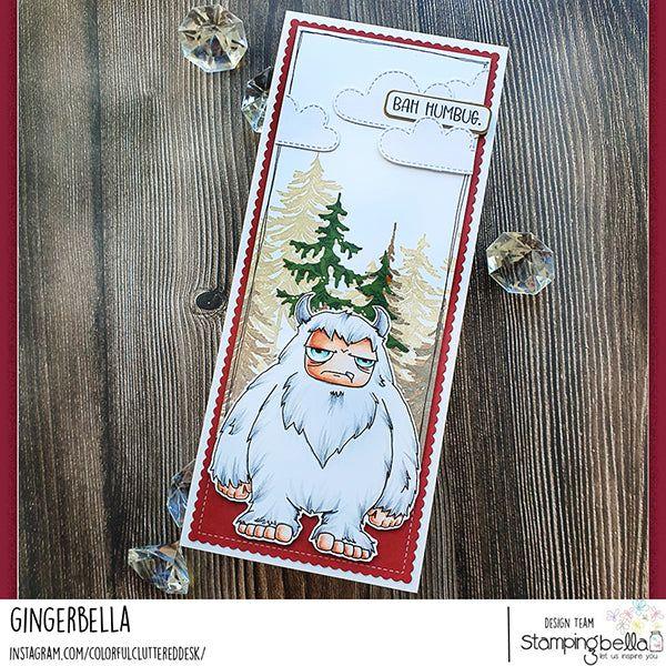 Stamping Bella Oddball Yeti Cling Stamp eb1264 bah humbug