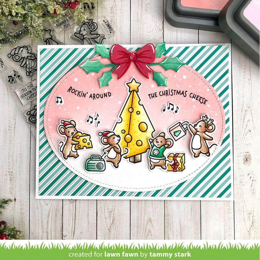 Lawn Fawn Cheesy Christmas Clear Stamps lf3500 Rockin' Around