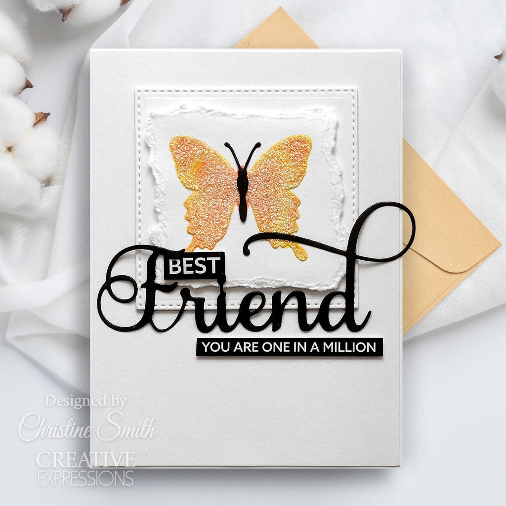 Creative Expressions Butterfly Background Mini Stencils cemlsbutter best friend