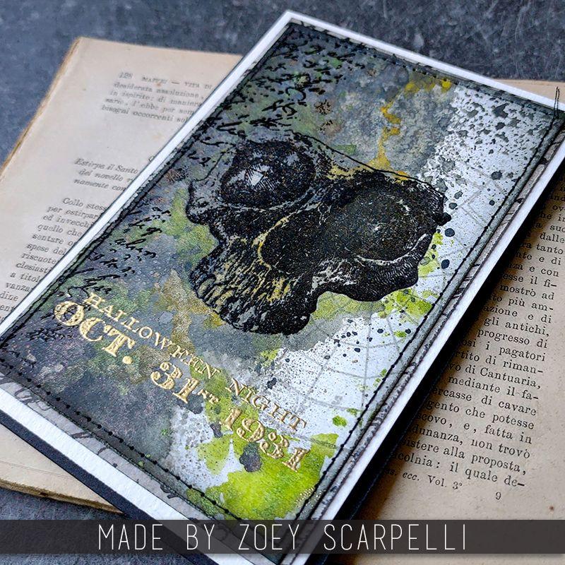 Tim Holtz Cling Rubber Stamps The Obscure cms471 creepy skull