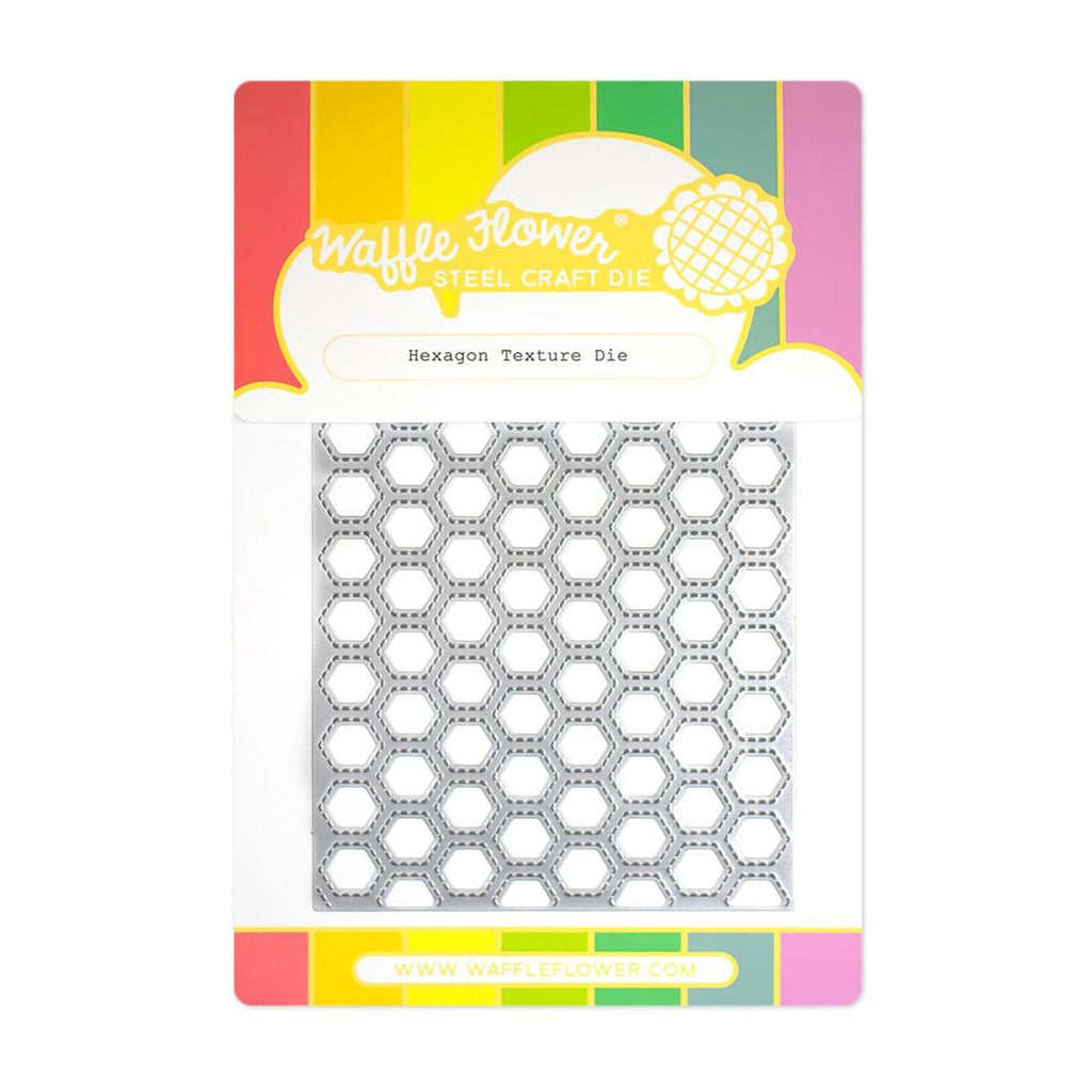 Waffle Flower Layered Hexagon Texure Die 421318