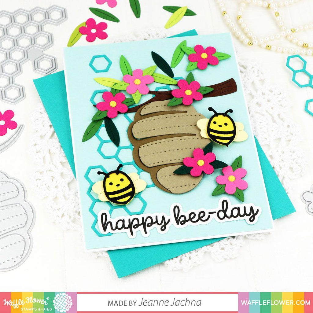 Waffle Flower Happy Bee Day Clear Stamps 421361 hive