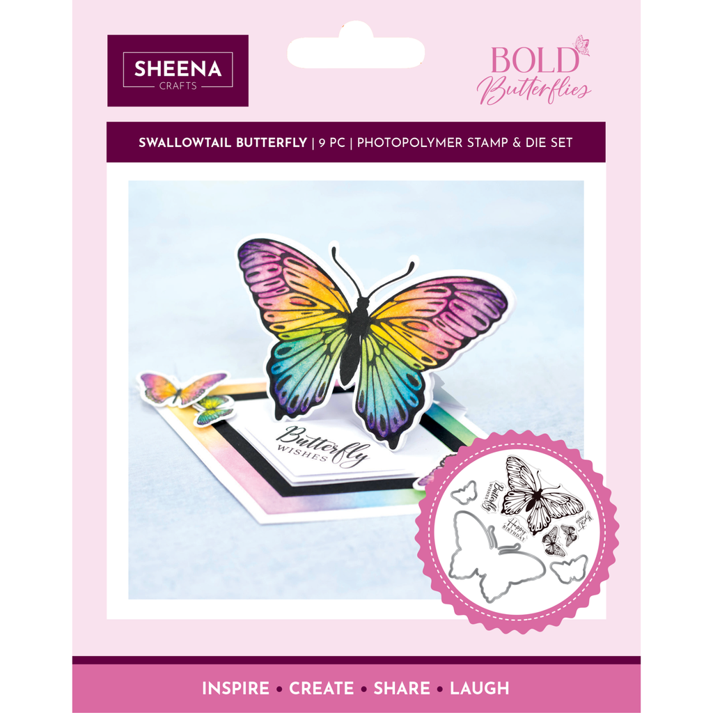 Crafter's Companion Swallowtail Butterfly Stamp And Die Set sd-bb-std-swa