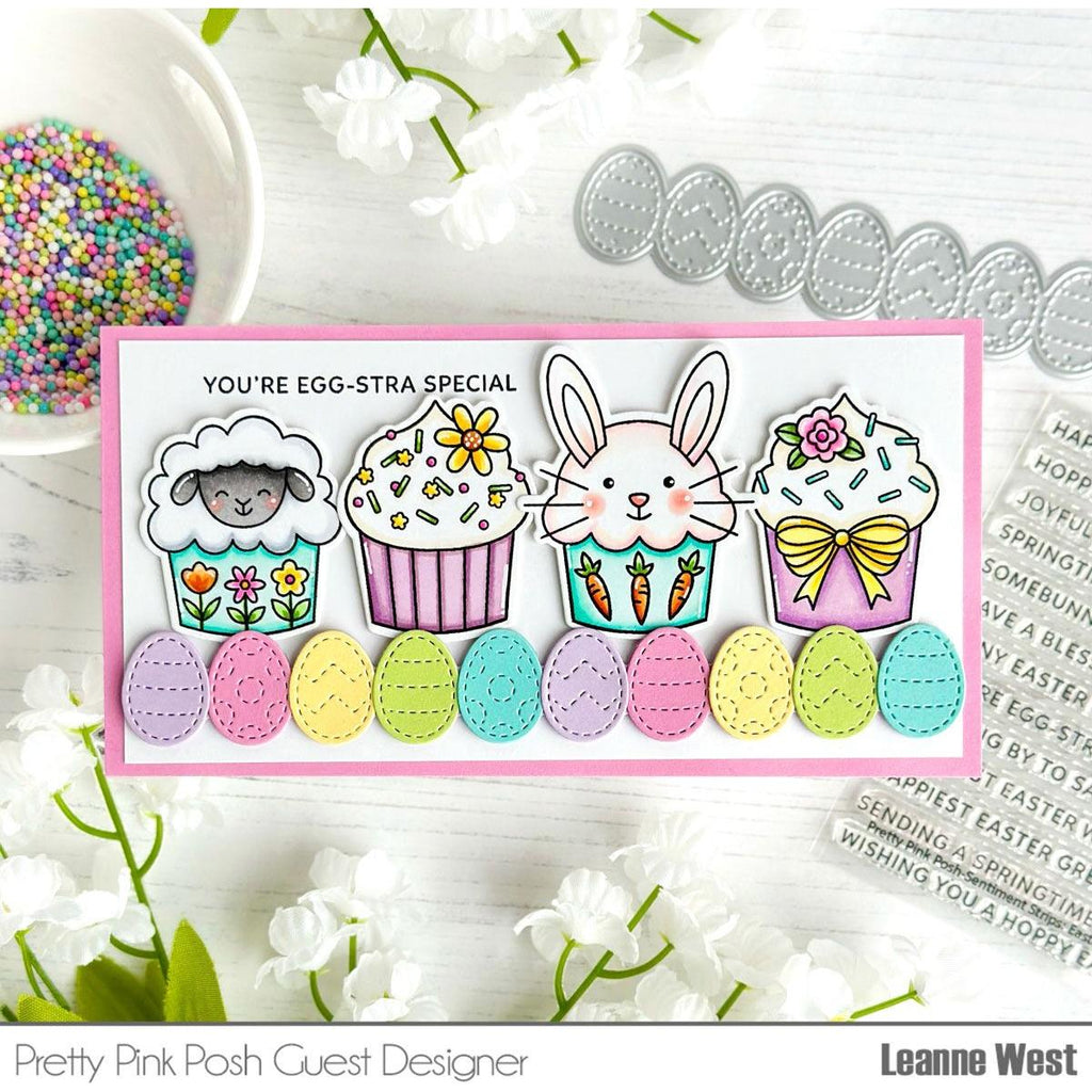 Pretty Pink Posh Easter Cupcakes Clear Stamp and Die Set sheep