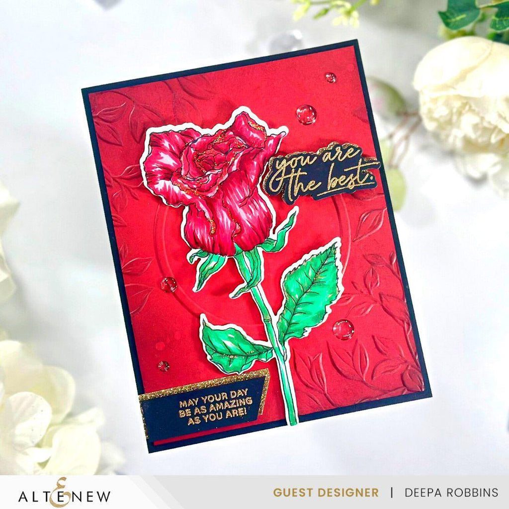 Altenew Rustic Rose Clear Stamp and Die Set the best