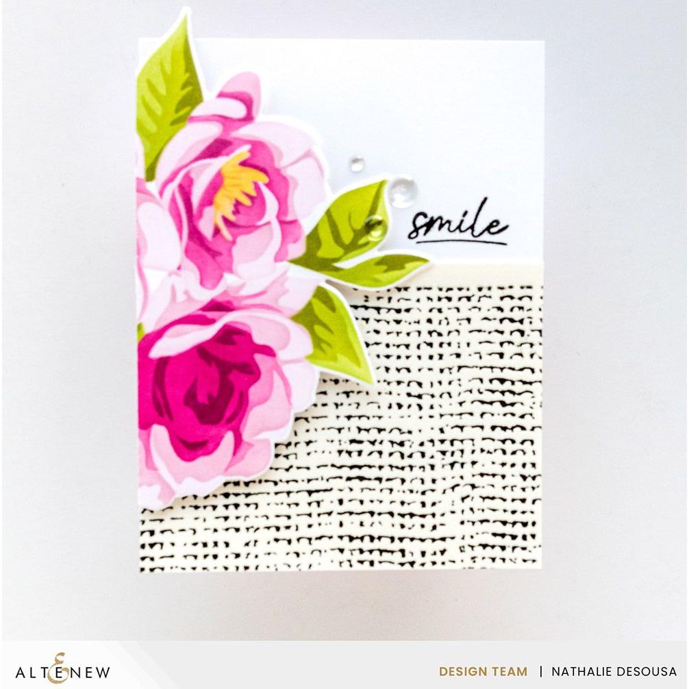 Altenew Rustic Rose Clear Stamp and Die Set smile