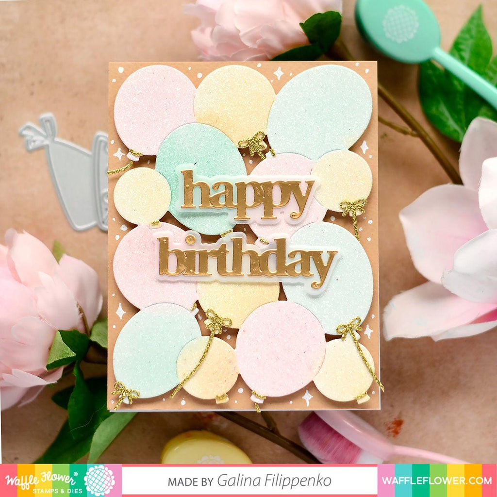 Waffle Flower Balloon Background Die 421354 pastel