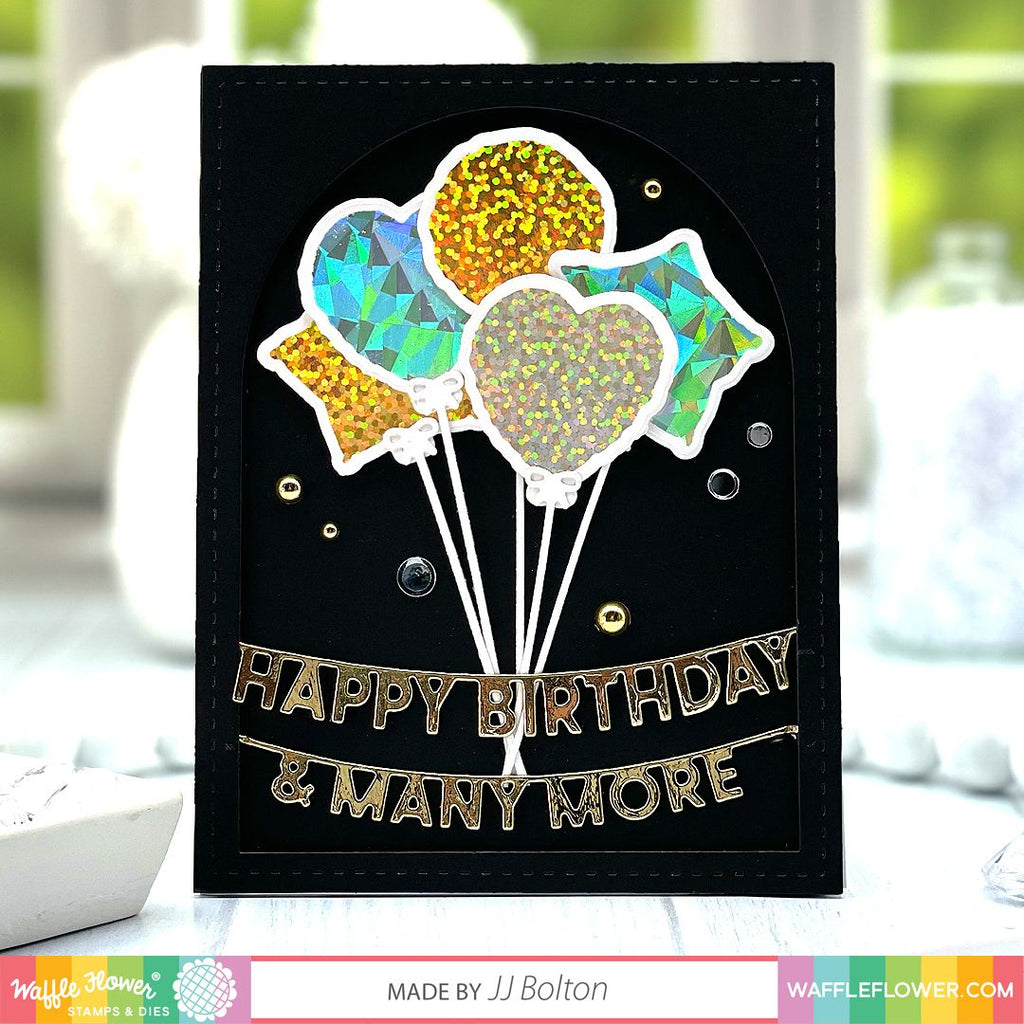 Waffle Flower Foil Balloons Hot Foil Plate and Dies 421297 sparkle