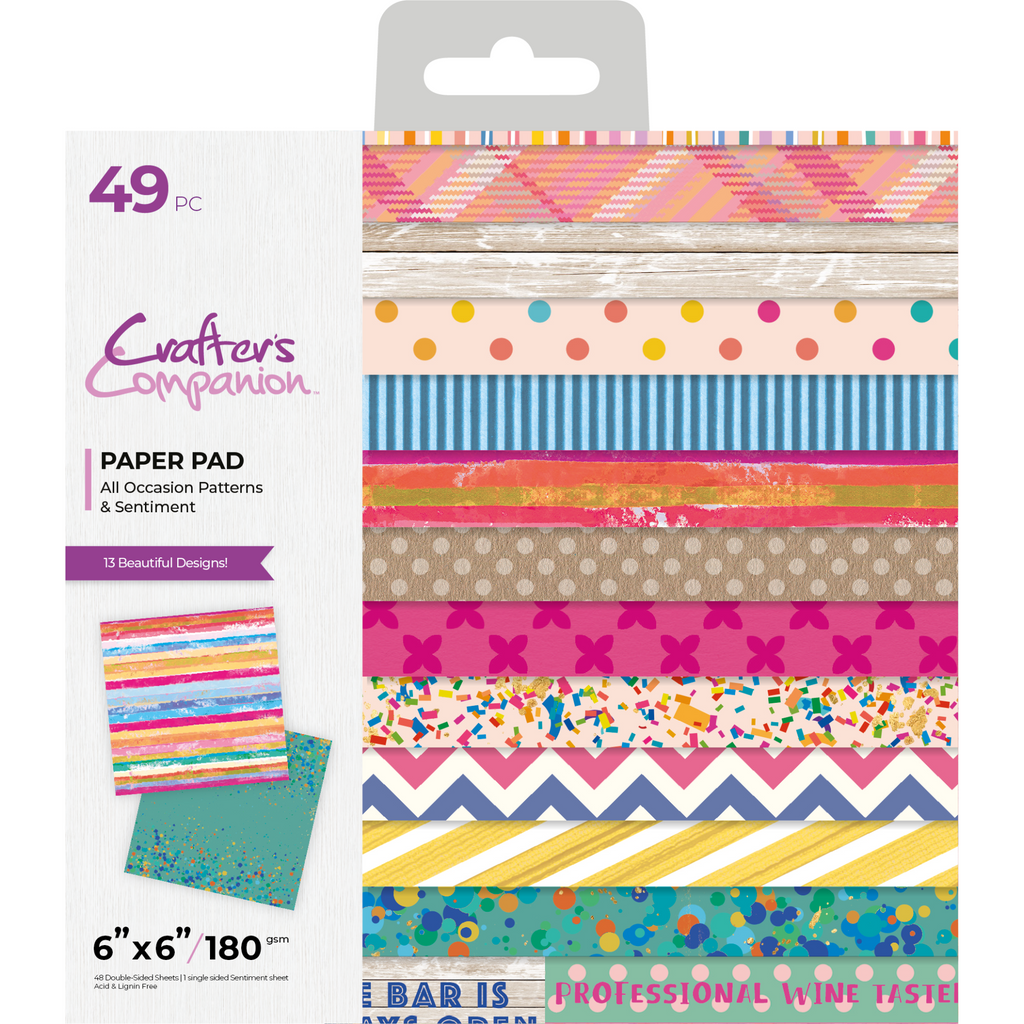 Crafter's Companion All Occasions 6 x 6 Paper Pad cc-pad6-aopatse