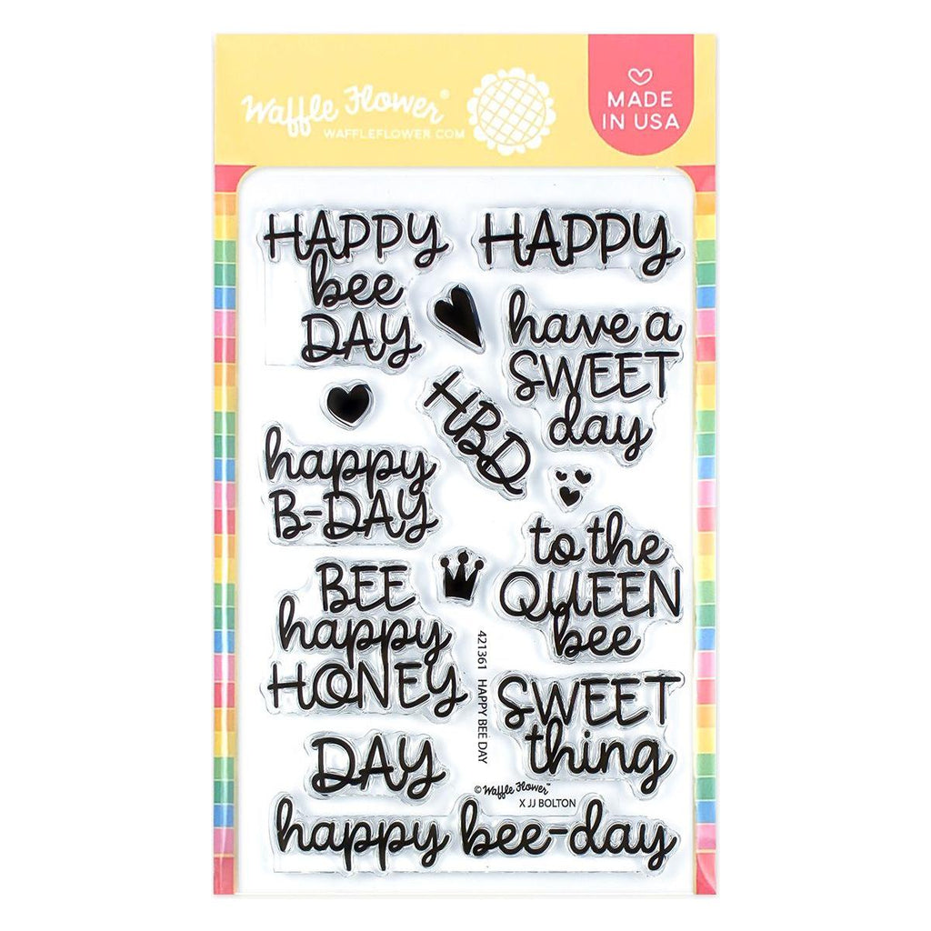 Waffle Flower Happy Bee Day Clear Stamps 421361